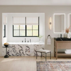 The Shoji Bathroom Vanity, Double Sink, 48", Chestnut Oak, Freestanding -Warm Bathroom 62f1bd4b03c74441 3865 w800 h800 b0 p0