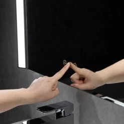 LED Antifog Bathroom Mirror, Dimmer, Adjustable Color, Brush Gold, 20x32 -Warm Bathroom 6381104b025999ec 6063 w800 h800 b0 p0
