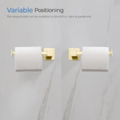 Cube Bathroom Tissue Holder KBA1502, Brush Gold -Warm Bathroom 6461447f0fc81db7 3238 w800 h800 b0 p0