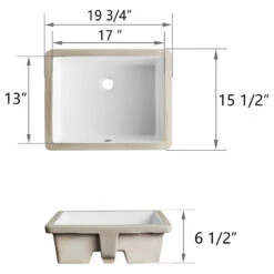 White Ceramic Rectangular Lavatory Undermount Bathroom Sink With Overflow 20 White Ceramic Rectangular Lavatory Undermount Bathroom Sink With Overflow -Warm Bathroom 6511401b024cfda1 8813 w800 h800 b1 p0