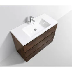 Moa Bathroom Vanity With 3 Drawers And Acrylic Sink, Rosewood, 42" -Warm Bathroom 652177ce0a9ec303 6191 w800 h800 b0 p0