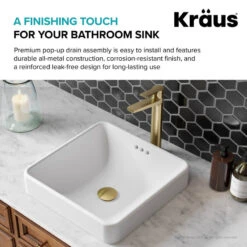 Pop Up Drain With Overflow, Brushed Gold -Warm Bathroom 6571503100e5ea93 3230 w800 h800 b0 p0