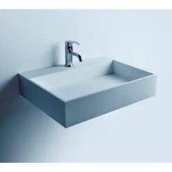 ADM Rectangular Wall Mounted Sink, White, 24", Matte White -Warm Bathroom 65d160c70c51b254 3721 w800 h800 b0 p0