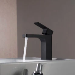Blossom Brass Square Single Handle Bathroom Vanity Sink Faucet, Matte Black 10 Blossom Brass Square Single Handle Bathroom Vanity Sink Faucet, Matte Black -Warm Bathroom 66013bfa0e4706b4 9590 w800 h800 b0 p0