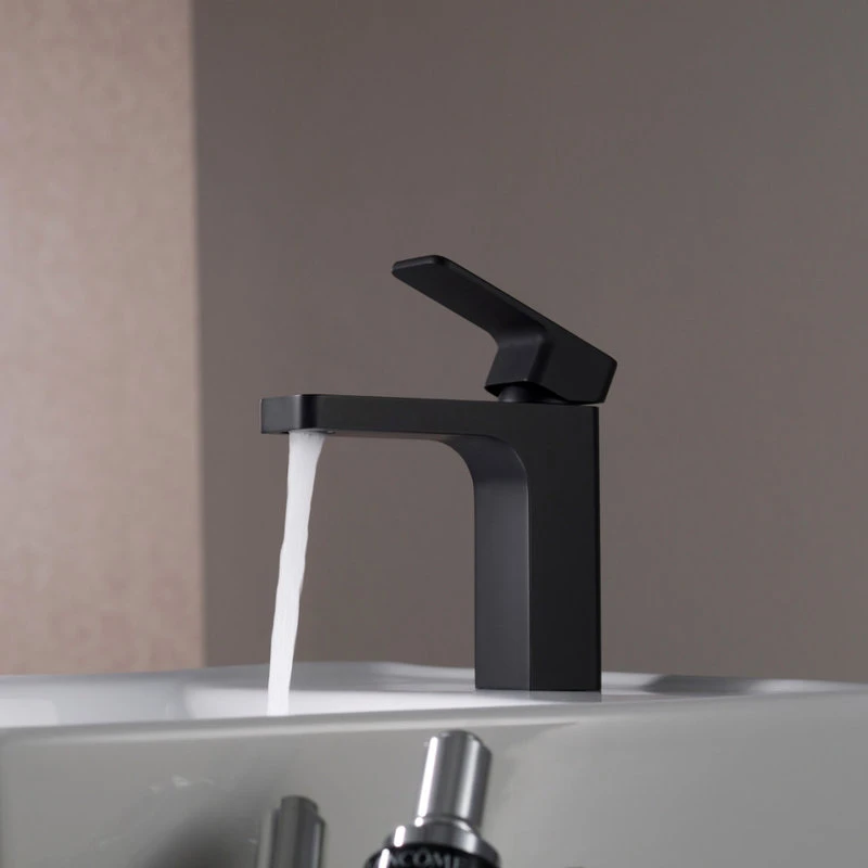Blossom Brass Square Single Handle Bathroom Vanity Sink Faucet, Matte Black 5 Blossom Brass Square Single Handle Bathroom Vanity Sink Faucet, Matte Black - Image 5