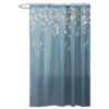 Flower Drops Federal Blue/White Shower Curtain 72x72