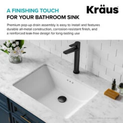 Pop Up Drain With Overflow, Matte Black -Warm Bathroom 6851548e00e5ea6d 3268 w800 h800 b0 p0