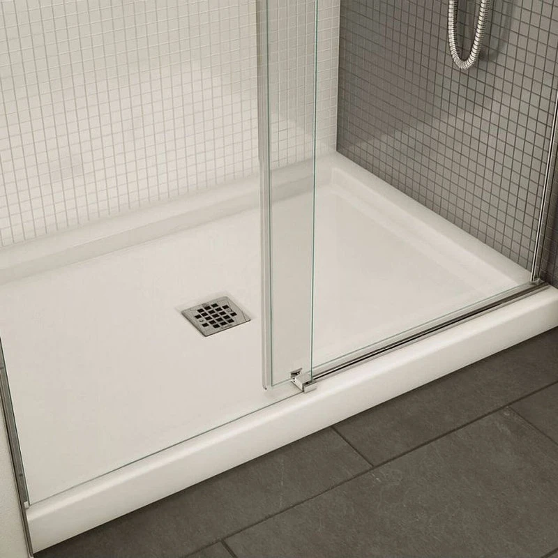 MAAX B3Square Rectangular Alcove Shower Base With Square Center Drain, White 2 MAAX B3Square Rectangular Alcove Shower Base With Square Center Drain, White - Image 2