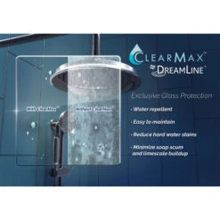 DreamLine Prism Lux 42" D X 42" W X 74.75" H Frameless Shower Enclosure Chrome, White Base -Warm Bathroom 6a614884020e9406 7968 w800 h800 b0 p0