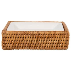 La Jolla Rattan Rectangular Soap Dish, Honey Brown -Warm Bathroom 6ad102350e94c4a1 6512 w800 h800 b1 p0