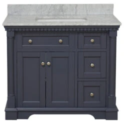 Sydney 36" Bathroom Vanity, Marine Gray, Carrara Marble 10 Sydney 36" Bathroom Vanity, Marine Gray, Carrara Marble -Warm Bathroom 6ae193c00262dae2 4509 w800 h800 b1 p0