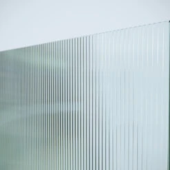 58.25x34" Frameless Shower Door, Single Fixed Panel Fluted Frosted, Matte Black -Warm Bathroom 6b71174c0075c9f9 6867 w800 h800 b0 p0