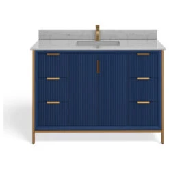 The Everleigh Bathroom Vanity, Single Sink, 48", Royal Blue, Freestanding -Warm Bathroom 6cc102cc03c886bf 6354 w800 h800 b1 p0