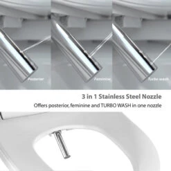Bidet Toilet Seat With UV LED And Deodorizer, Elongated -Warm Bathroom 6d1196cf00382345 0840 w800 h800 b0 p0