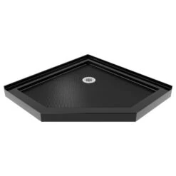 DreamLine SlimLine 40"x40" Neo-Angle Shower Floor, Black Finish