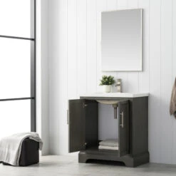 Vanity Art 30" Single Sink Bathroom Vanity With Ceramic Sink & Top -Warm Bathroom 6d61f42d013525e7 6764 w800 h800 b0 p0