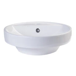 EAGO Round Ceramic Above Mount Bathroom Basin Vessel Sink BA141 -Warm Bathroom 6d71c5140cf53ef0 6520 w800 h800 b1 p0