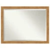 Carlisle Blonde Beveled Wood Bathroom Wall Mirror - 44 X 34 In.