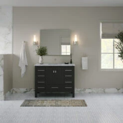 The Kennedy Bathroom Vanity, Single Sink, 42", Espresso, Freestanding 15 The Kennedy Bathroom Vanity, Single Sink, 42", Espresso, Freestanding -Warm Bathroom 6ed16d2c03d9a3b7 7923 w800 h800 b0 p0