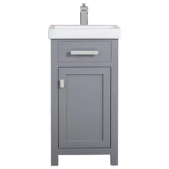 Mia 18" Single Vanity With Single Door, Cashmere Gray