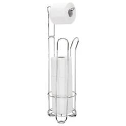 ToiletTree Products Modern Deluxe Freestanding Stainless Steel Toilet Plunger