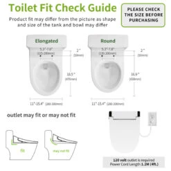 Bidet Toilet Seat With UV-A LED And Remote, Round -Warm Bathroom 6f61fae401aa5680 0823 w800 h800 b1 p0