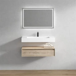 Alysa 42'' Floating Vanity, Acrylic Sink, Light White Oak -Warm Bathroom 6f7143b502cb1e9b 0710 w800 h800 b0 p0