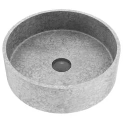 VIGO Concreto Stone Round Bathroom Vessel Sink