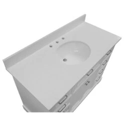 Aria 48" Bathroom Vanity, White, Quartz -Warm Bathroom 6fc1a32501c50528 7672 w800 h800 b1 p0