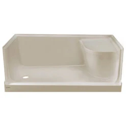 Aquatique 60"x32" Shower Base With Left Hand Drain, Biscuit -Warm Bathroom 7031486e0f22ed9f 9530 w800 h800 b1 p0