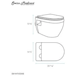 Ivy Wall Hung Elongated Toilet Bowl 0.8/1.28 GPF Dual Flush, Matte Black 27 Ivy Wall Hung Elongated Toilet Bowl 0.8/1.28 GPF Dual Flush, Matte Black -Warm Bathroom 70c13a0701df05bf 6226 w800 h800 b1 p0