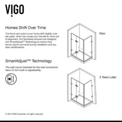 VIGO Monteray 32"x40" Frameless Shower Enclosure With Right Base, Chrome -Warm Bathroom 70e10a830e9d874f 1177 w800 h800 b0 p0