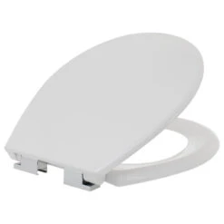 Laggan 17" Round Toilet Seat And Lid With Soft Close Hinges, White