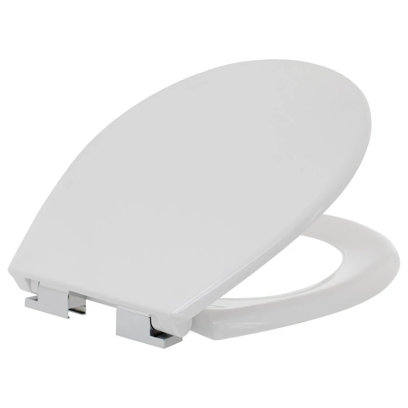 Laggan 17" Round Toilet Seat And Lid With Soft Close Hinges, White 1 Laggan 17" Round Toilet Seat And Lid With Soft Close Hinges, White