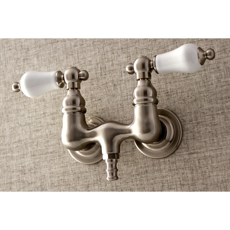 Aqua Vintage 3-3/8" Wall Mount Tub Faucet, Brushed Nickel 5 Aqua Vintage 3-3/8" Wall Mount Tub Faucet, Brushed Nickel - Image 5