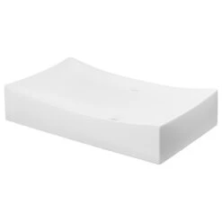 Ronbow Status 26" Above Counter Ceramic Bathroom Vanity Vessel Sink, White
