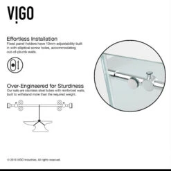 VIGO 60x74 Elan Frameless Sliding Shower Door, Chrome -Warm Bathroom 718104700f5a350a 7087 w800 h800 b0 p0