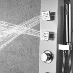 ANZZI Sans 40" Full Body Shower Panel System With Heavy Rain Shower, Nickel -Warm Bathroom 71e1644403348a85 8008 w800 h800 b0 p0