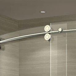 ZenArch 60"x77.5" Frameless Bowfront Sliding Shower Door, Chrome, Left Base -Warm Bathroom 7261cf4b07a39b5c 1493 w800 h800 b0 p0