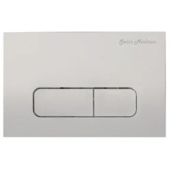Wall Mount Dual Flush Actuator Plate With Rectangle Push Buttons In Matte Chrome