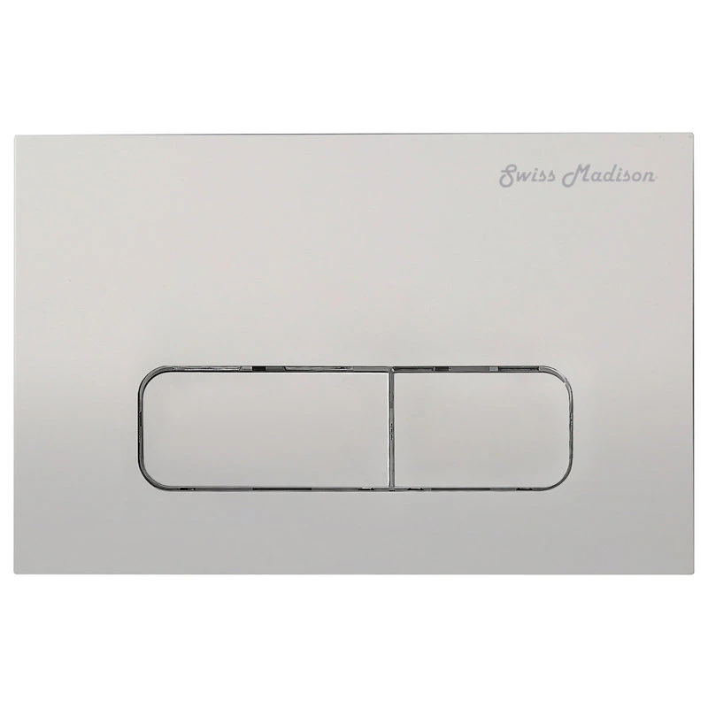 Wall Mount Dual Flush Actuator Plate With Rectangle Push Buttons In Matte Chrome 1 Wall Mount Dual Flush Actuator Plate With Rectangle Push Buttons In Matte Chrome