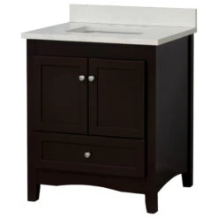 Abbey 30" Bathroom Vanity, Base: Chocolate, 30", Top: Quartz -Warm Bathroom 73915dd501c502fd 8739 w800 h800 b1 p0