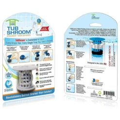 Lasco 03-1322 TubShroom Batchtub Drain Hair Catcher/Strainer/Snare, Gray -Warm Bathroom 74a11e350b3be55e 6999 w800 h800 b1 p0