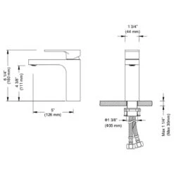 Blossom Brass Square Single Handle Bathroom Vanity Sink Faucet, Brushed Nickel -Warm Bathroom 75a1fe1d0e470678 4451 w800 h800 b1 p0
