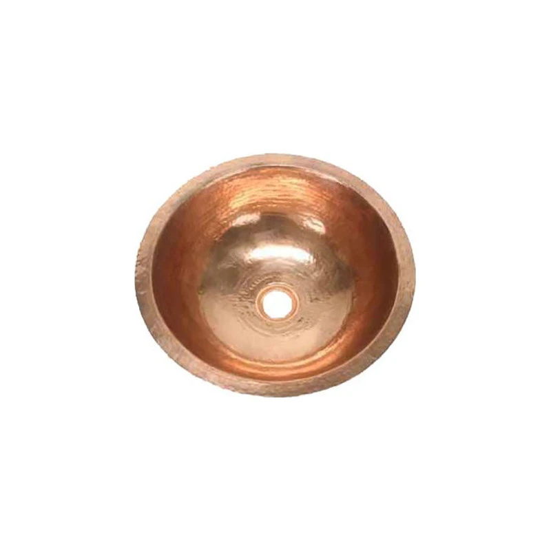 Small Round Copper Bathroom Sink By SoLuna, Matte Copper, Flat Rim 1 Small Round Copper Bathroom Sink By SoLuna, Matte Copper, Flat Rim