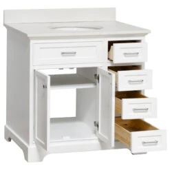 Aria 36" Bathroom Vanity, White, Quartz 9 Aria 36" Bathroom Vanity, White, Quartz -Warm Bathroom 78214af2024620f7 9924 w800 h800 b1 p0