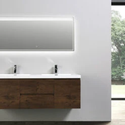 MOB 60" Double Sink Wall Mounted With Reinforced Acrylic Sink, Black, Rosewood -Warm Bathroom 78b13b0f0baabb31 5351 w800 h800 b0 p0