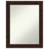 William Mottled Bronze Narrow Non-Beveled Bathroom Wall Mirror - 22 X 28 In.
