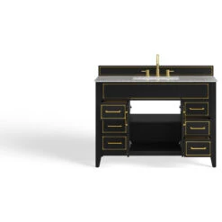 The Monaco Bathroom Vanity, Black Onyx, 48", Single Sink, Freestanding -Warm Bathroom 7961973603c7249f 8756 w800 h800 b1 p0