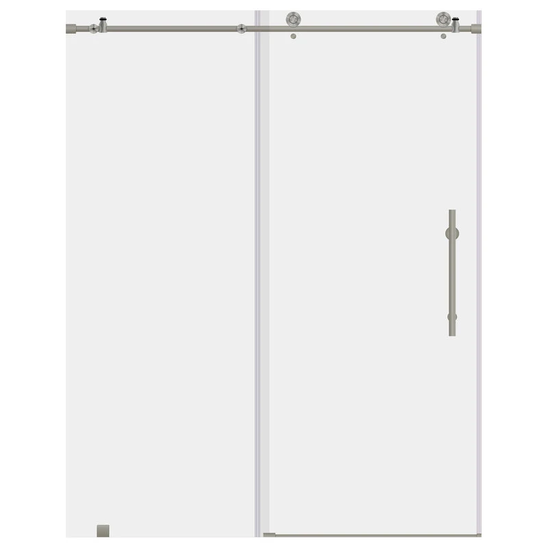 ULTRA-C Collection Frameless 10mm Clear Tempered Glass Shower Doors, Brushed Nickel, 44-48"x76" 2 ULTRA-C Collection Frameless 10mm Clear Tempered Glass Shower Doors, Brushed Nickel, 44-48"x76" - Image 2